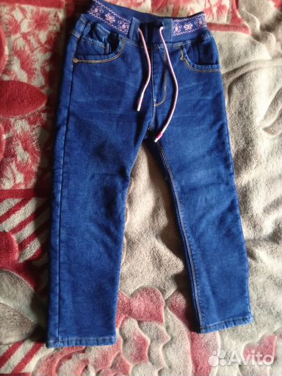 Джинсы утепленные на девочку