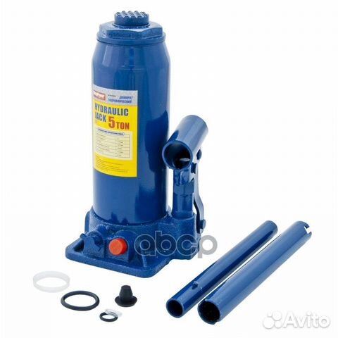 Домкрат бутылочный 5т 216-413мм с клапаном в ке