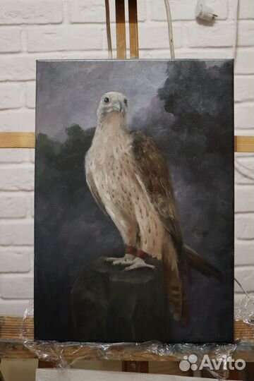 Картина маслом на холсте пейзаж Сокол 35 х 50 см