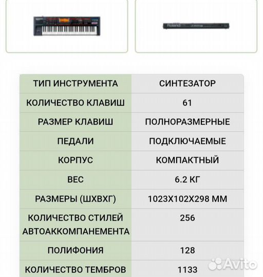 Синтезатор роланд