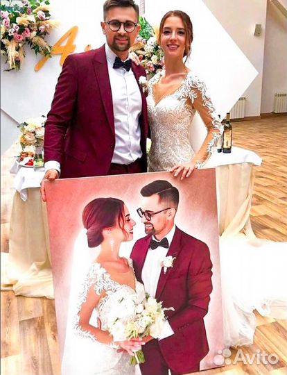 Портрет на холсте по фото на любой праздник