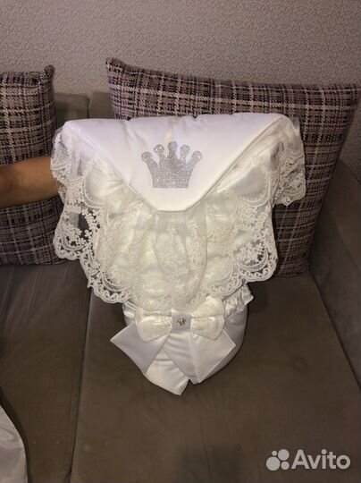 Конверт на выписку для девочки осень зима