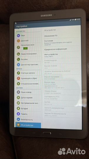 Планшет samsung galaxy Tab E