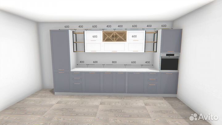 Кухонный гарнитур Квадро 4000мм