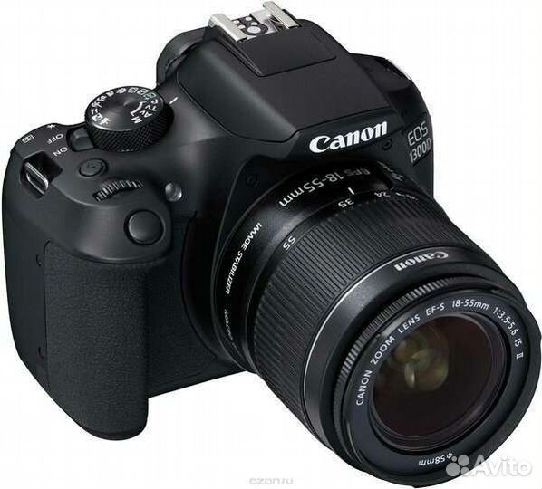 Фронтальная зеркальная камера canon EOS 1300D