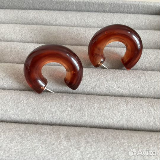 Серьги акрил стильные