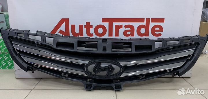 Решетка бампера Хендай Солярис 2014 16