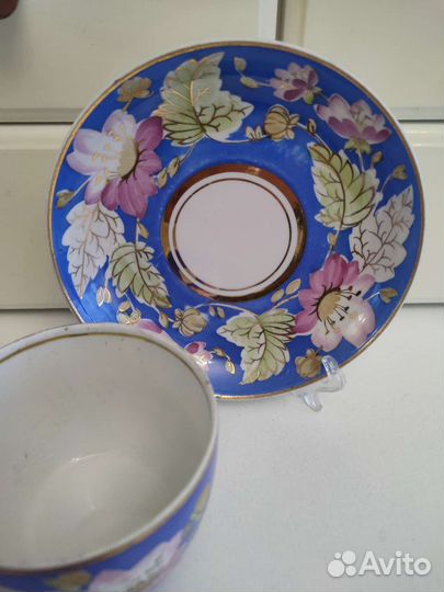 Чайная пара фарфор Вербилки