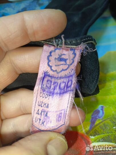 Перчатки женские кожаные ретро, винтаж, СССР