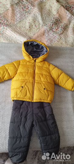 Демисезонный комбинезон и куртка Zara Baby Boy 92