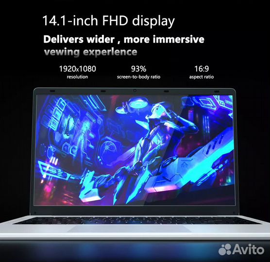 Новый Ноутбук (8GB+1TB/Intel Core i3-7020U/14