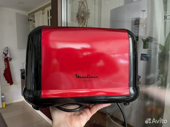 Тостер moulinex красный