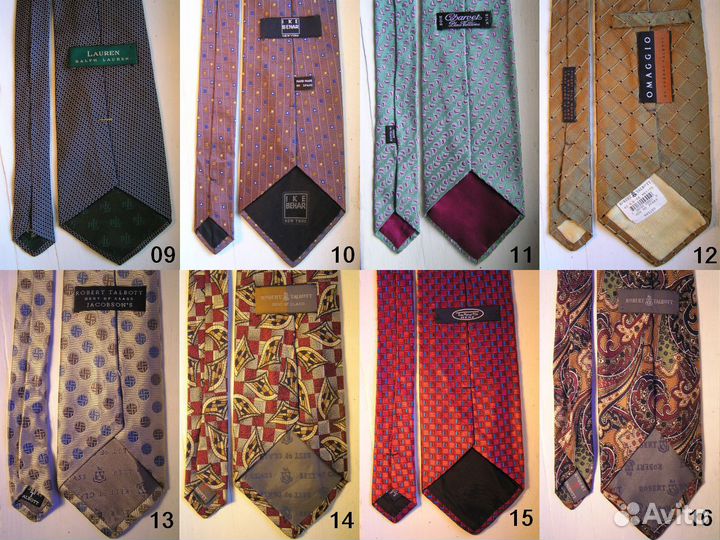 Галстуки топ-брендов из США (по 1 экземпляру)