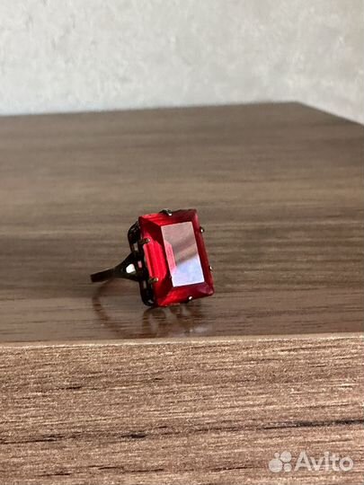 Кольцо серебро 875 СССР со звездой