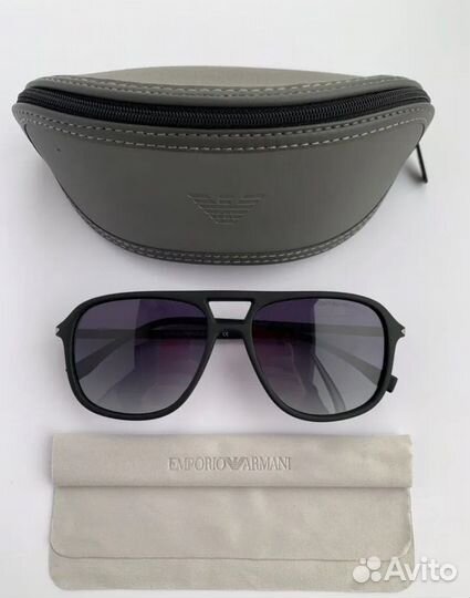 Очки мужские emporio armani авиаторы черные