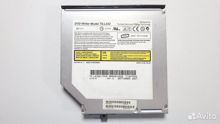 DVD привод с панелью Toshiba Satellite A200