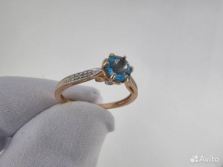 Золотое Кольцо 585 пробы с бриллиантами. Рассрочка