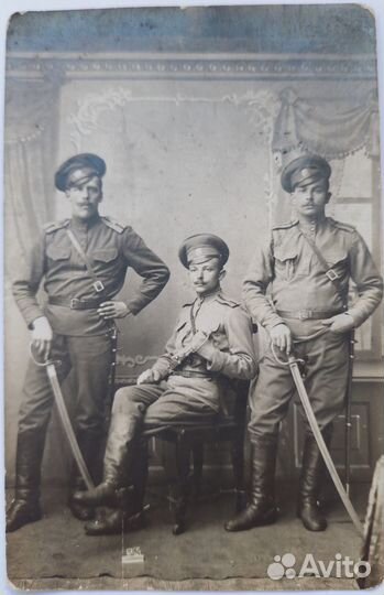 Фото-открытка три красавца драгуна пмв