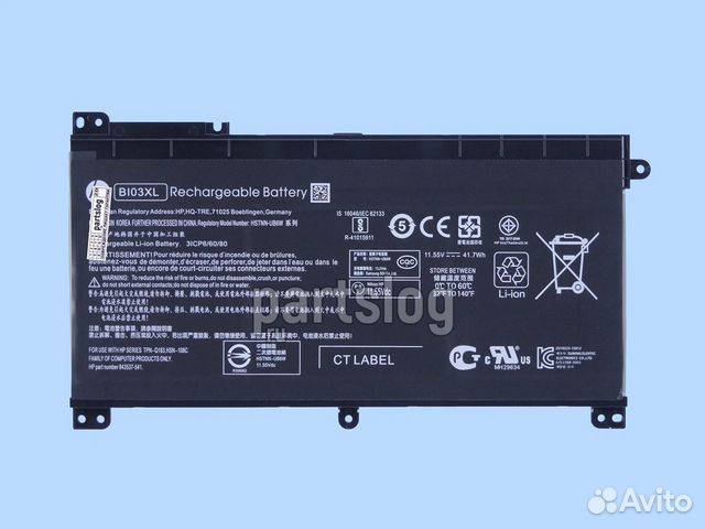Аккумулятор для HP BI03XL 11.55V 3610mAh 41.7Wh