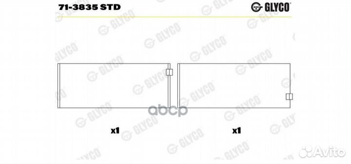 Вкладыши шатунные 713835STD Glyco