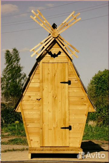Дачный туалет деревянный с установкой уин 817