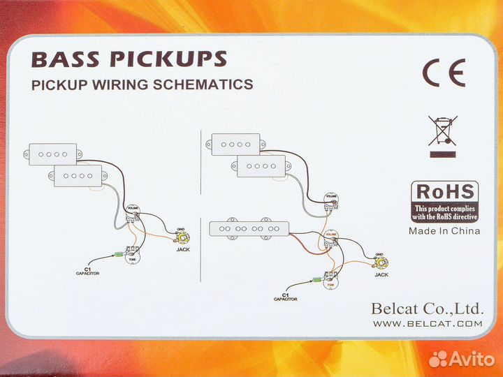 Belcat BJ-60A-BK Звукосниматель магнитный, басовый