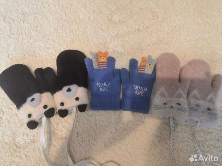 Варежки зимние детские