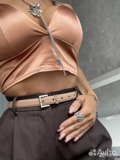 Ремень женский YSL Натуральная кожа люкс