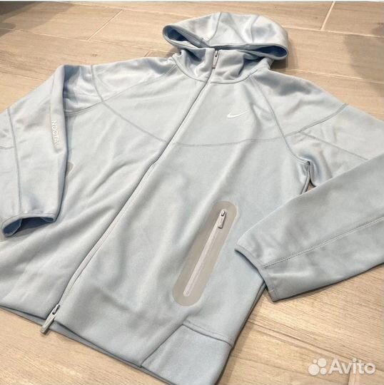 Зип худи Nike Tech Fleece nocta голубая