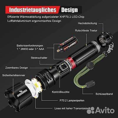 Фонарик Shadowhawk Led 10.000 Lumens (новый)