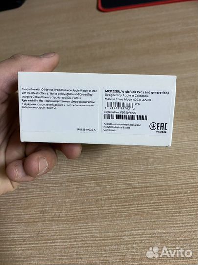 Наушники AirPods pro 2,ios 16,чехол