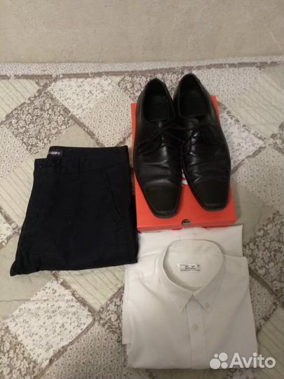 Вещи рубашка брюки 46 размер туфли/ботинки 41 разм
