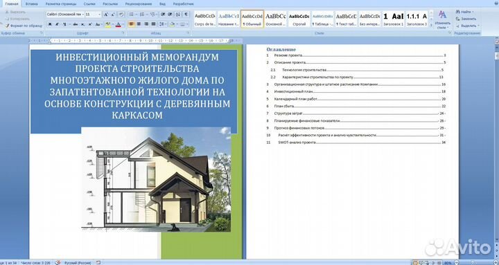 Бизнес план, Финансовая модель, тэо, Презентация