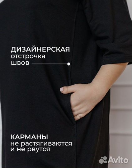 Платье новое чёрное Plus Size 60-62, с биркой
