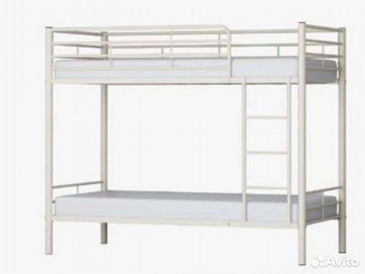 Двухъярусная кровать металлическая бу