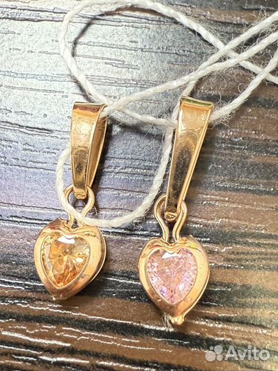 Новые подвески из золота 585 пробы Сердце