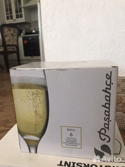 Набор бокалов для шампанского 6 шт новый