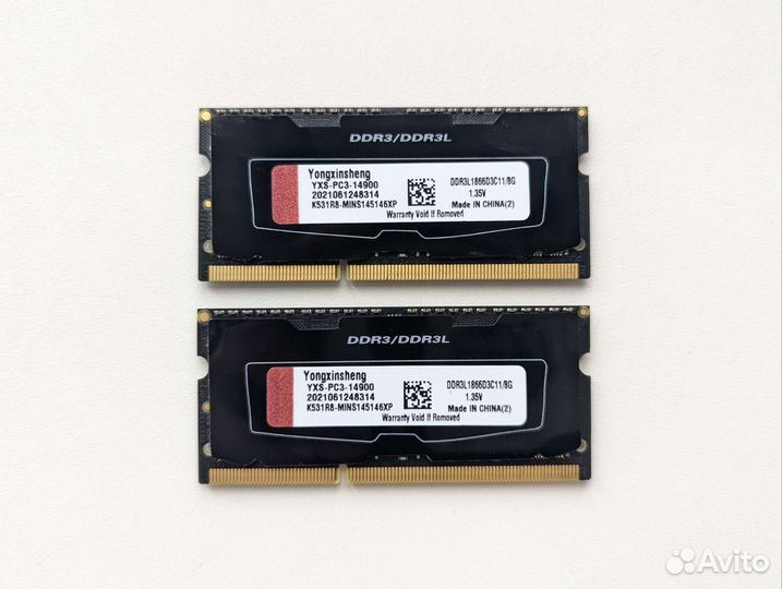 Ноутбучная оперативная память 8GB DDR3 1866