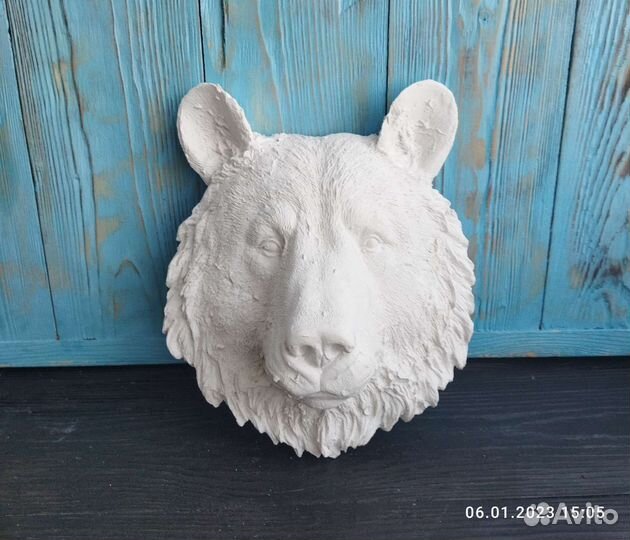 Головы животных из гипса