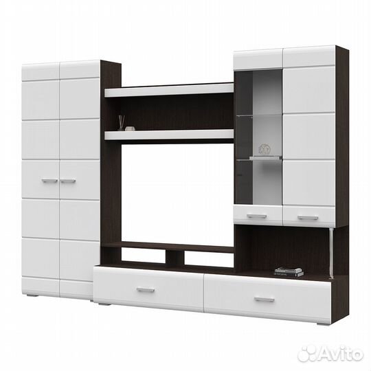 Гостиная (2,8м) глянец белый/венге Вегас-1