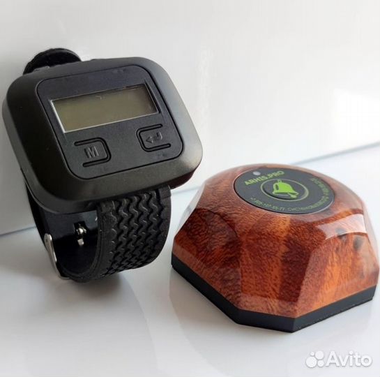 Кнопка вызова официанта Бургер Махагон и пейджер