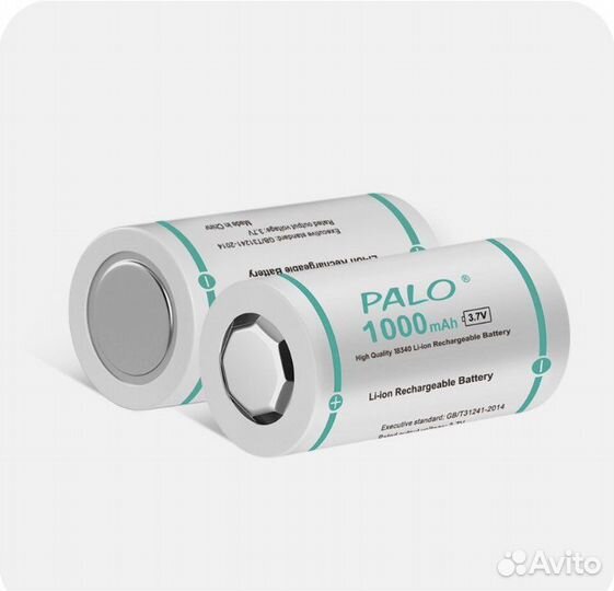 Аккумулятор 4 шт Li-Ion ICR 18350/18340 (17x34мм)