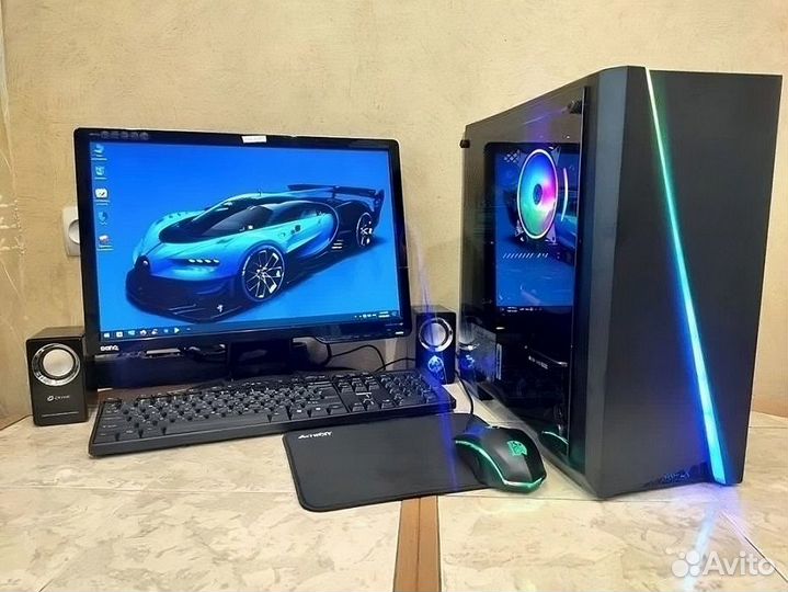 Компьютер(Intel 8 ядер,ssd, Radeon rx 4Gb)монитор