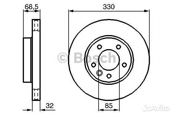 Тормозной диск 0986479250 bosch