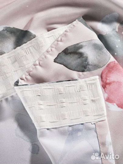 Штора готовая 140х260 на шторной ленте бежевая