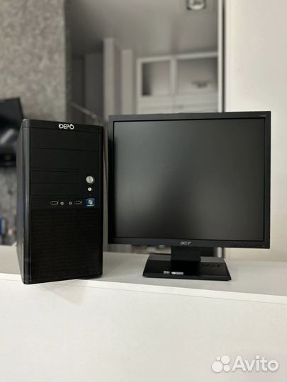 Компьютер с windows,драйверами+монитор