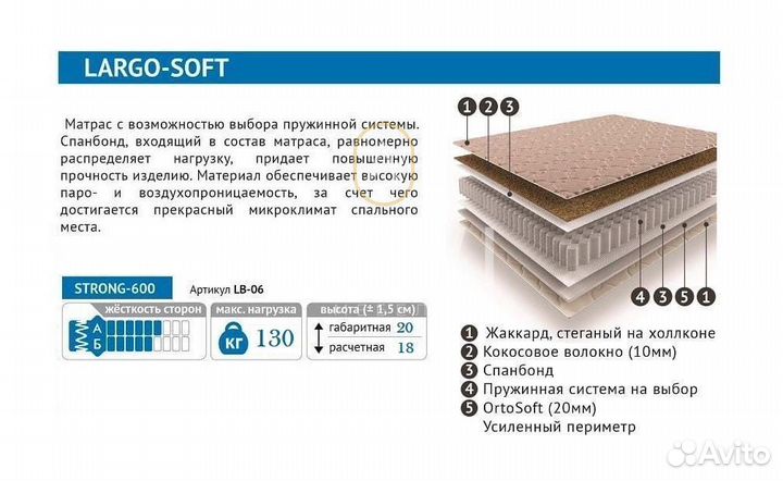 Матрас 90x200