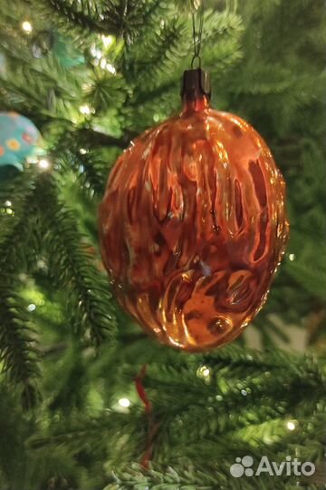 Елочные игрушки СССР орех большой