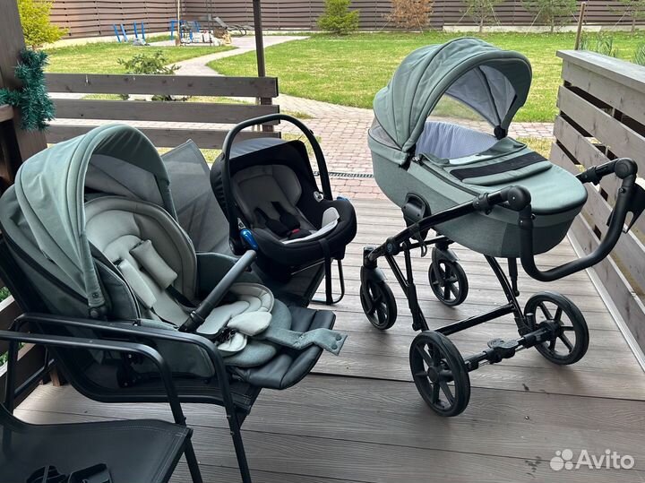 Коляска 3в1 Zille by Tutis 2022 Silver Green