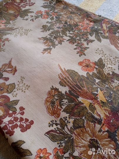 Шторы винтажные лен, хлопок СССР